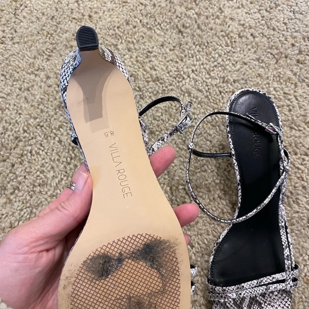 Villa Rouge Desi Snakeskin Sandals